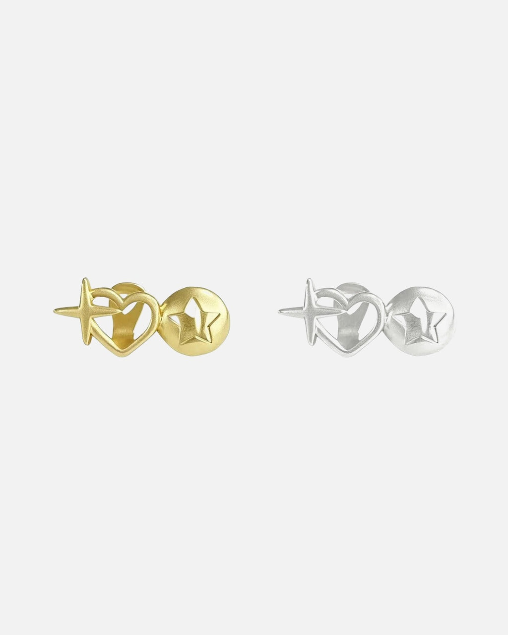 Heart & Star Grillz – single tooth heart and star grillz, close-up detail