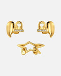 Star Fang Grillz Set – three-piece star and fang grillz set, product photo on grey background
