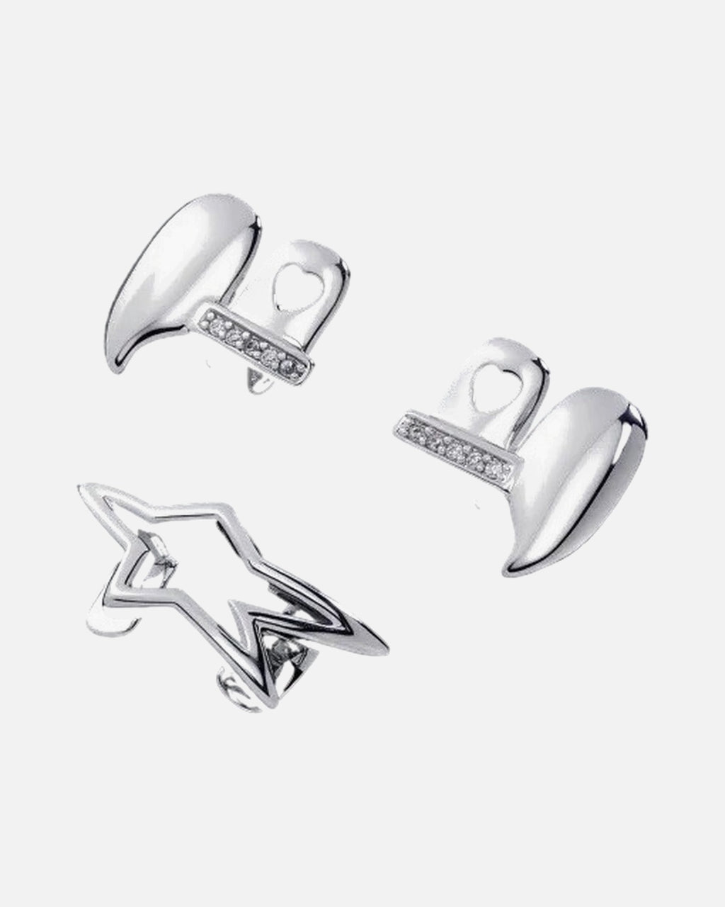 Star Fang Grillz Set – three-piece star and fang grillz set, close-up detail