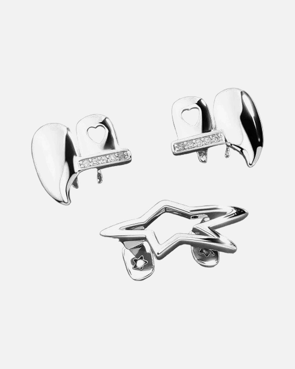 Star Fang Grillz Set – three-piece star and fang grillz set, alternate view