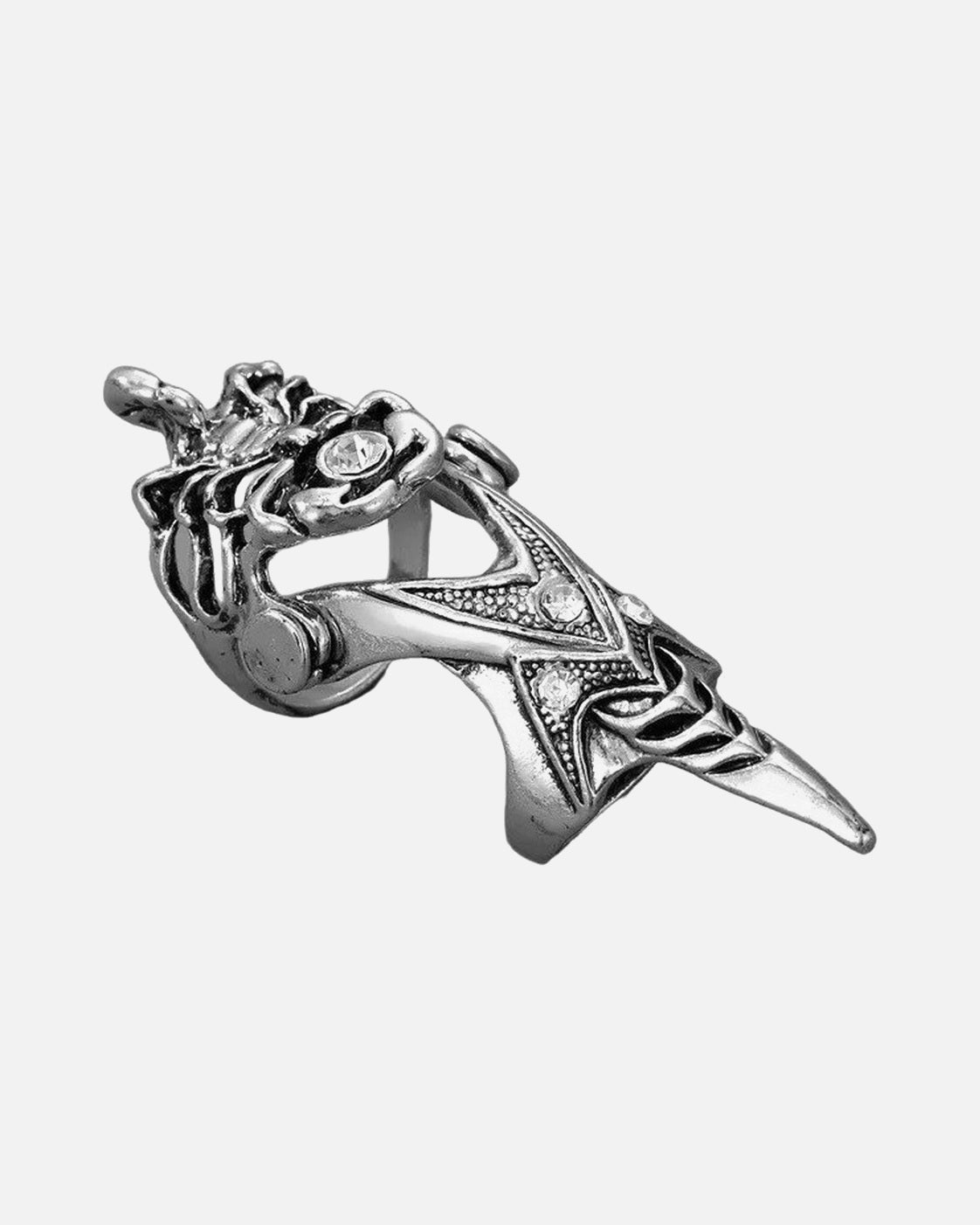Beast Head Knuckle Armor Ring in Scorpion – unisex punk ring, alloy product photo