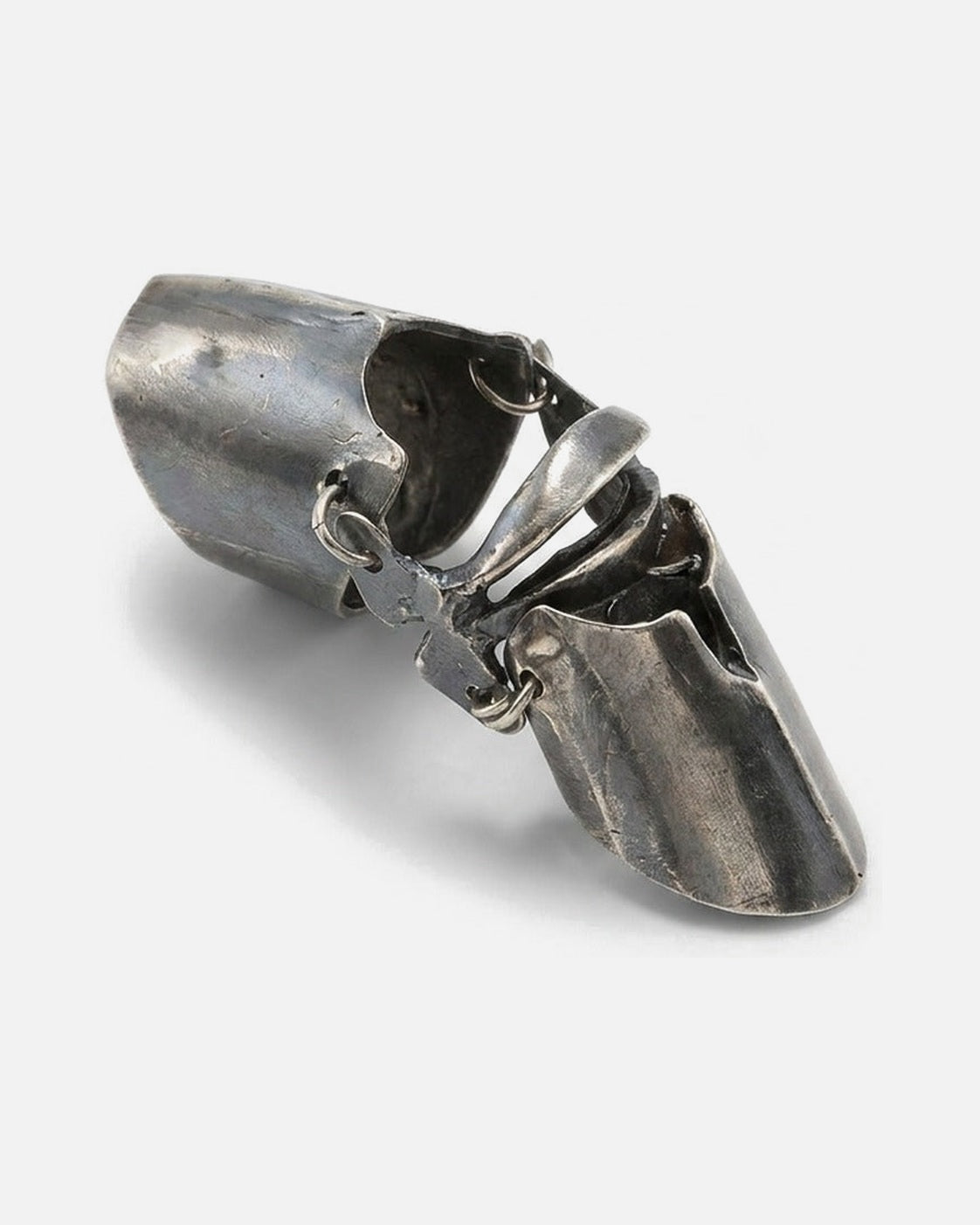 Armor Finger Ring – shown from another angle, unisex punk ring