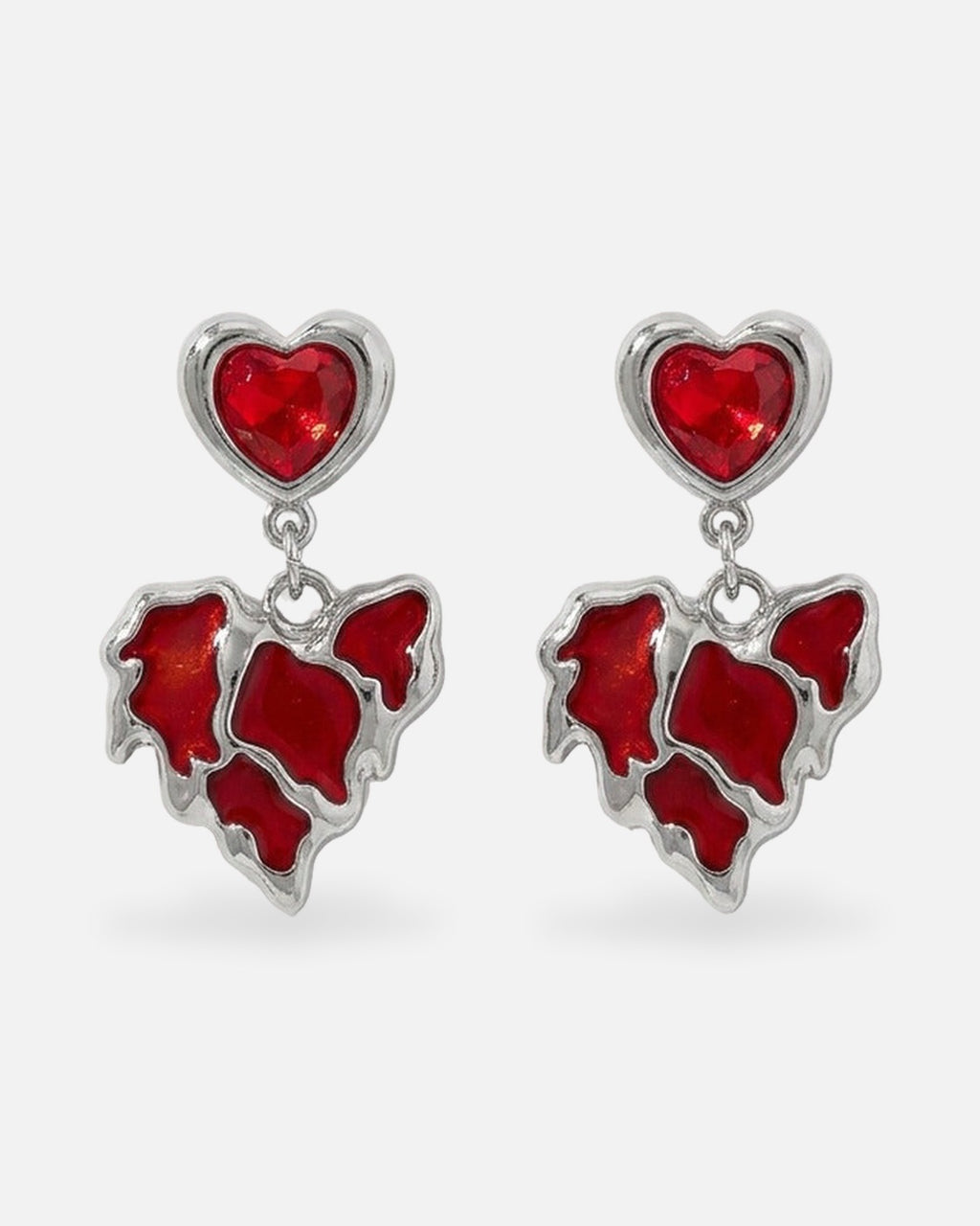 Molten Heart Earrings – Shattered Heart Drop