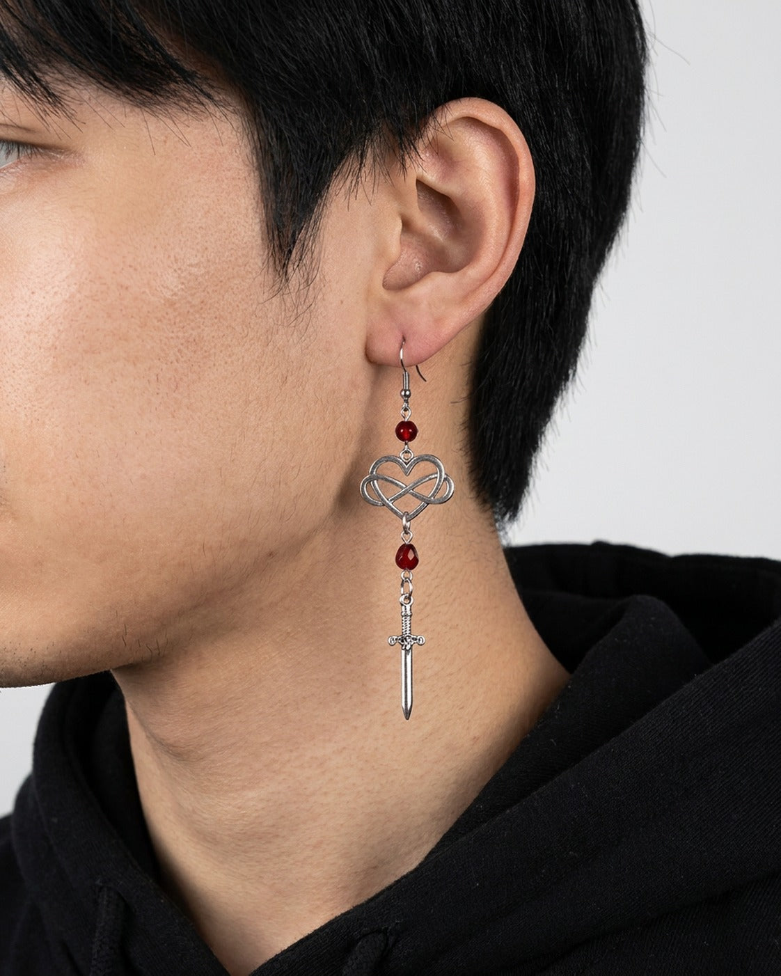 Infinity Dagger Earrings worn