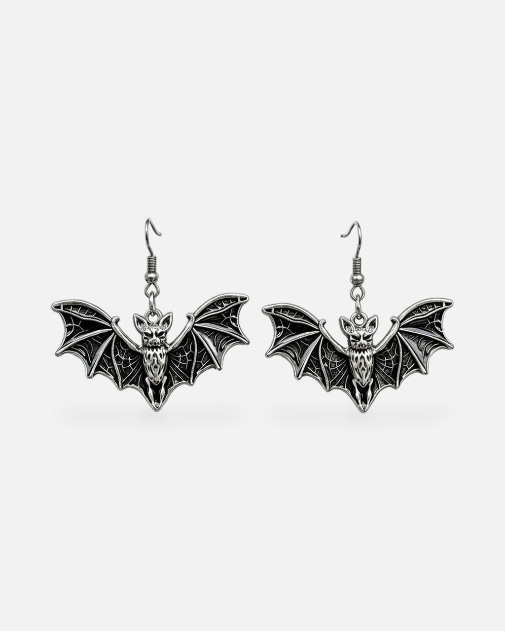Bat Wing Drop Earrings – Black – enamel bat wing drop earrings