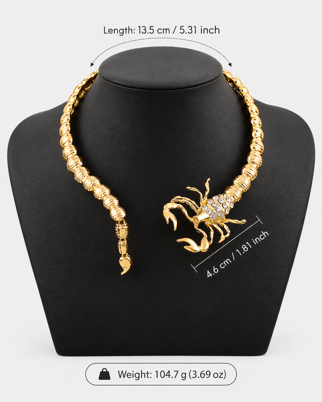 Scorpion Necklace with Rhinestone