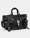 Punk Black Cross Tote Bag
