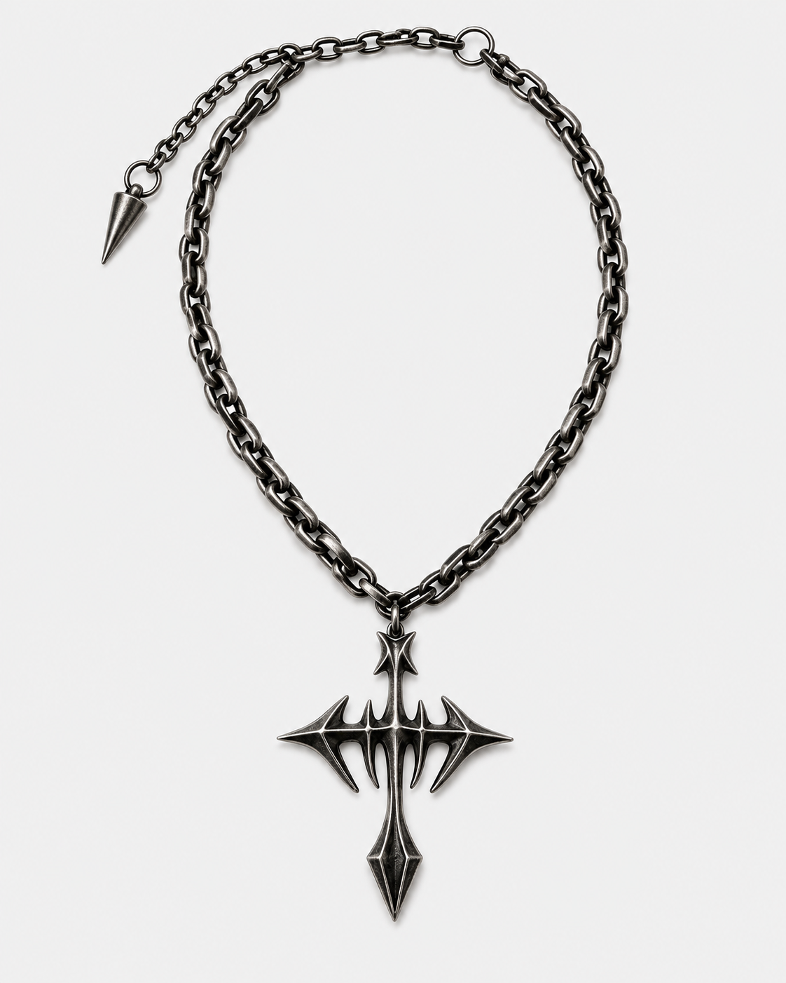 Punk Cross Pendant Necklace