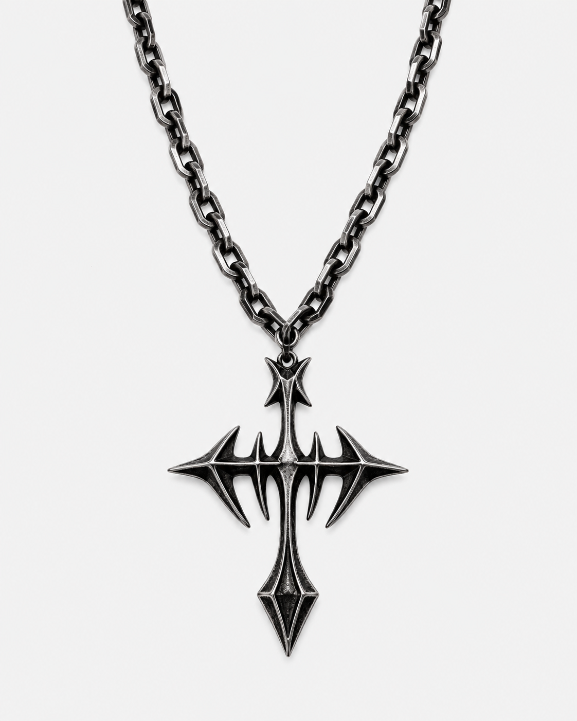 Punk Cross Pendant Necklace