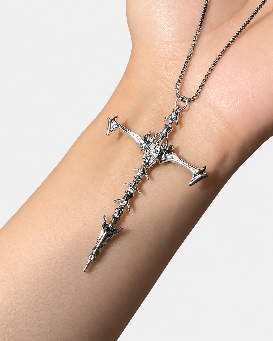 Dragon Spine Cross Necklace