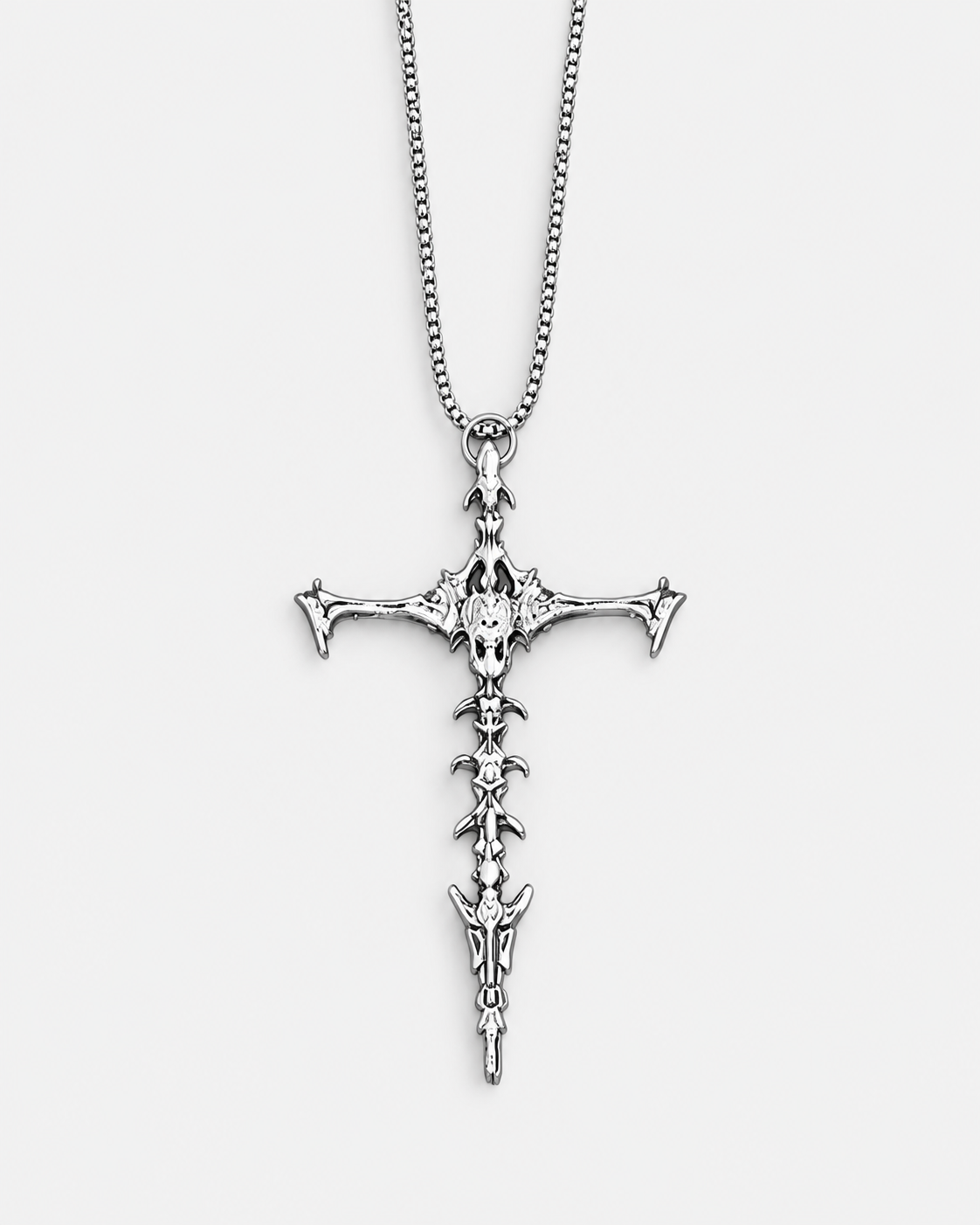 Dragon Spine Cross Necklace