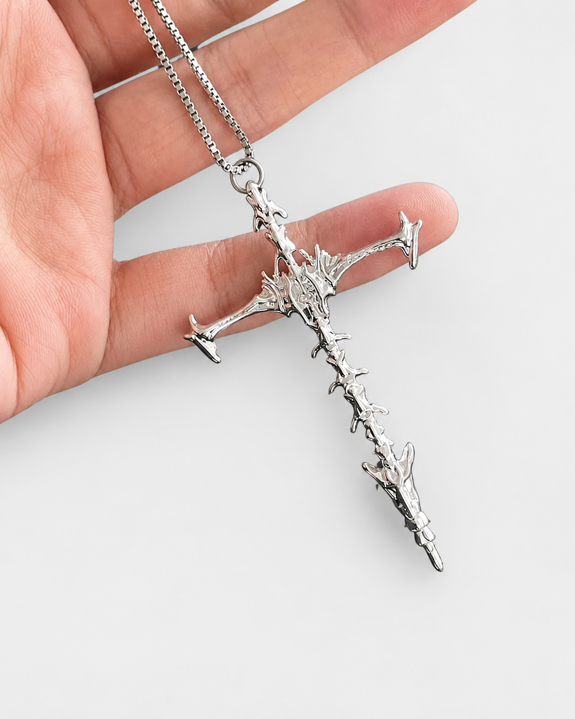 Dragon Spine Cross Necklace