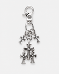Silver Triple Cross Keychain