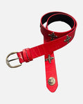 Red Croc Cross Belt