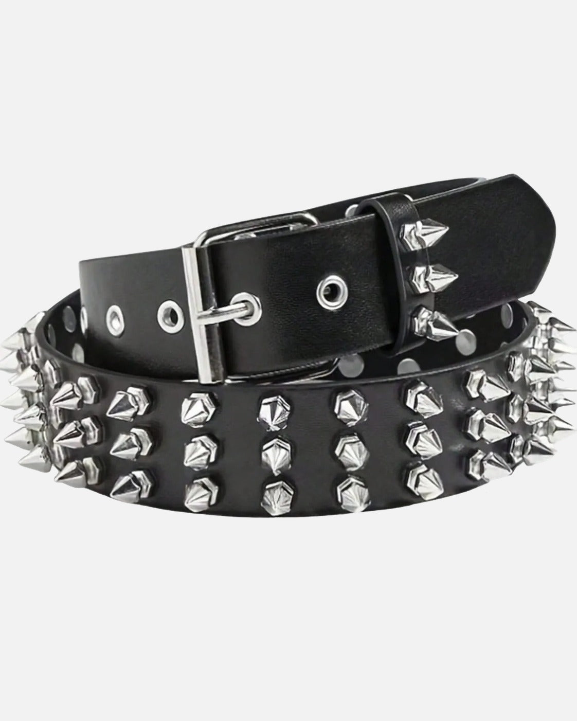 Studded Rivet Belt – shown from another angle, women's punk belt