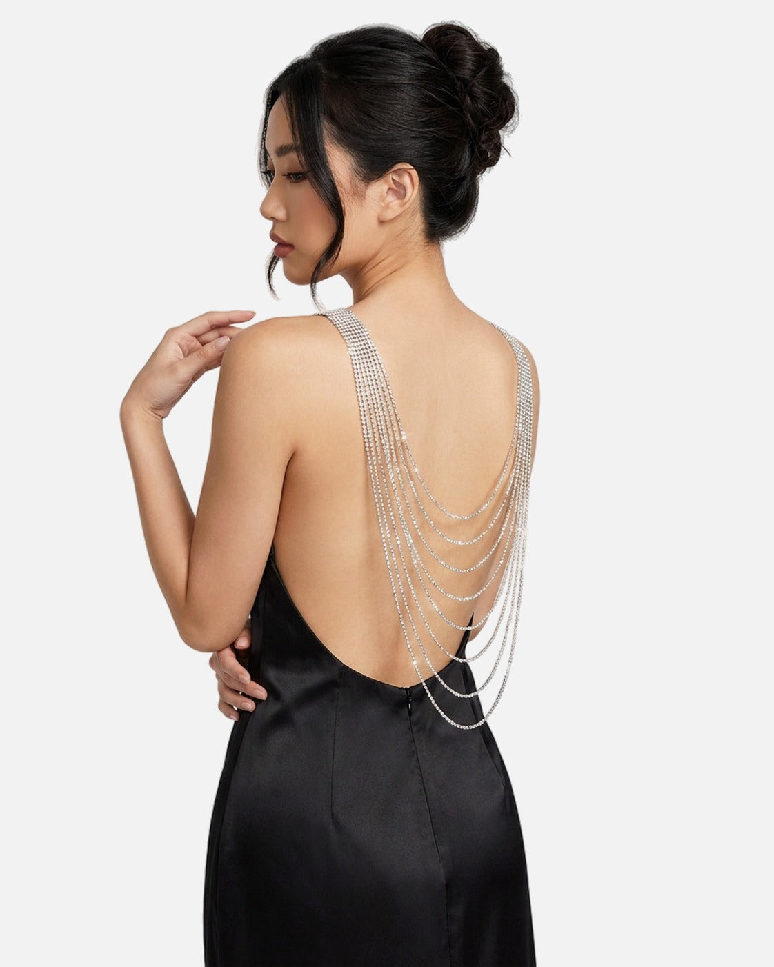 Crystal Tassel Back Chain