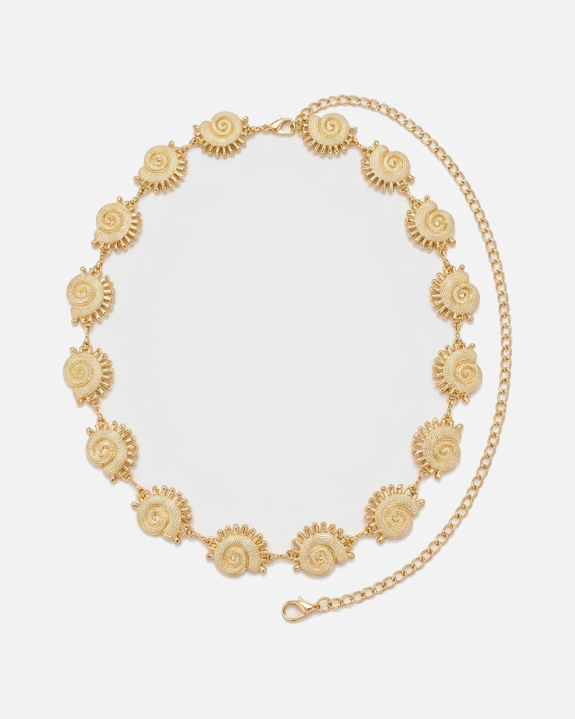 Conch Shell Waist Chain in Gold – women's Y2K waist chain, alloy product photo
