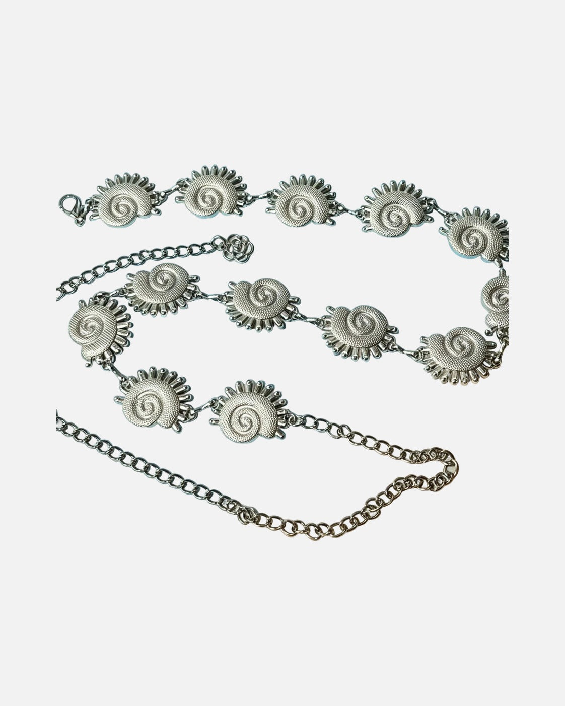 Conch Shell Waist Chain in Silver – women's Y2K waist chain, alloy product photo