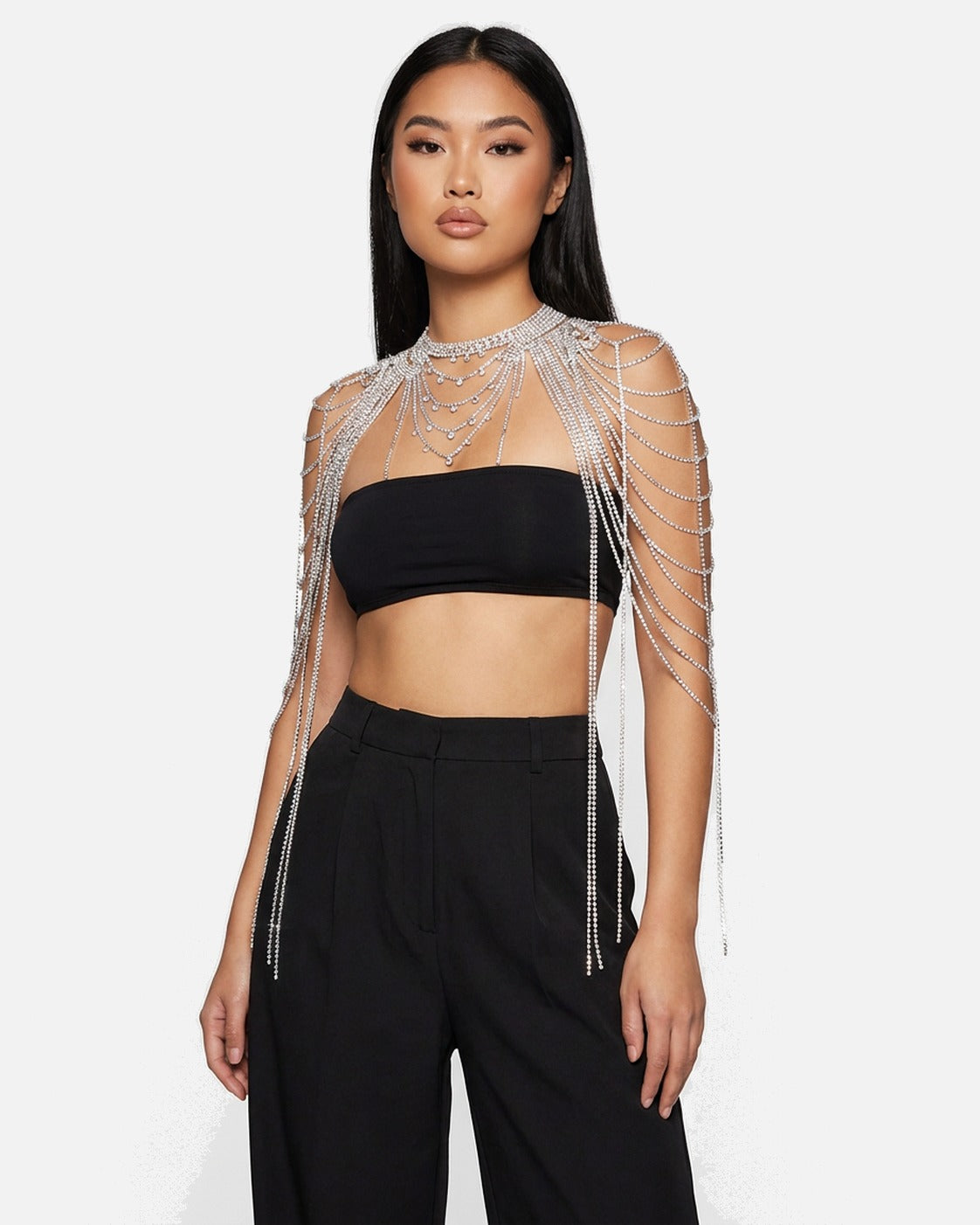Rhinestone Tassel Shoulder Chain
