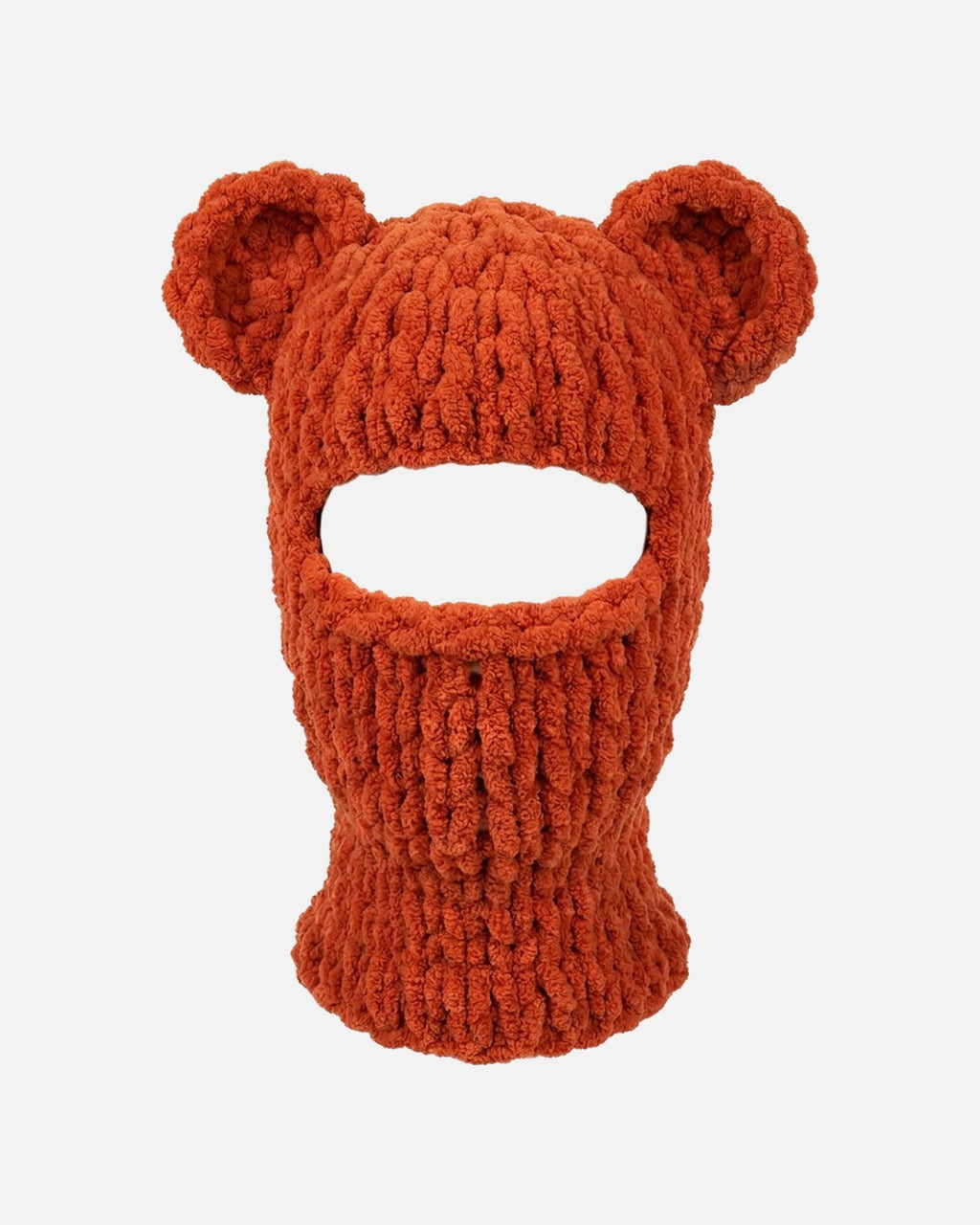 Bear Ear Balaclava – chunky chenille bear ear balaclava, alternate view