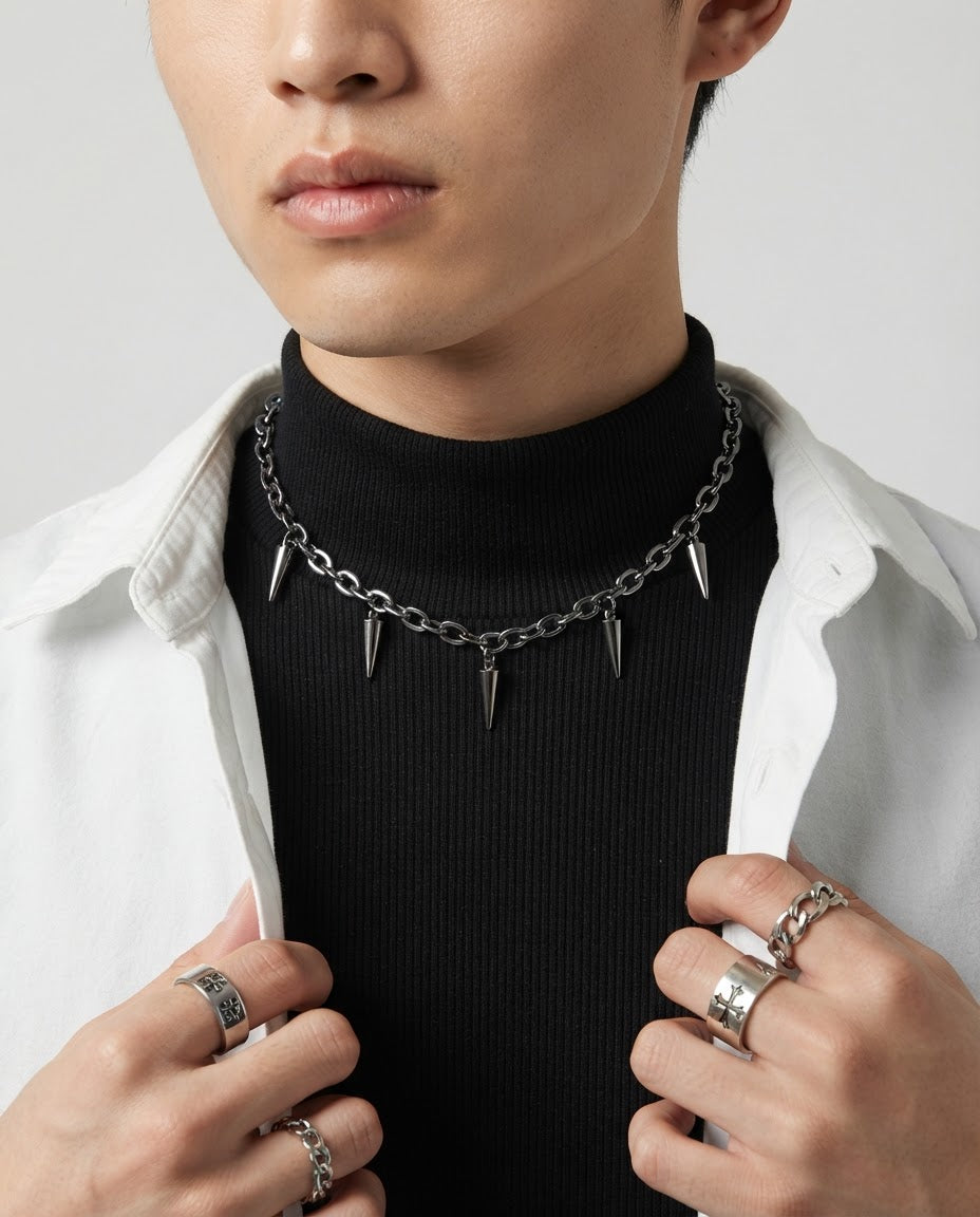 Spike Charm Choker