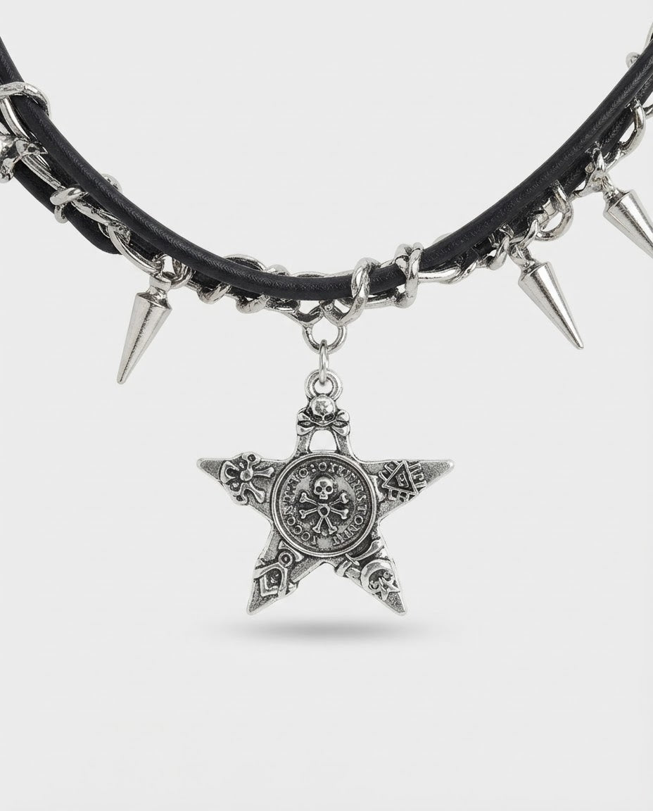 Star Skull Spike Choker
