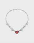 Skeleton Hands Heart Necklace