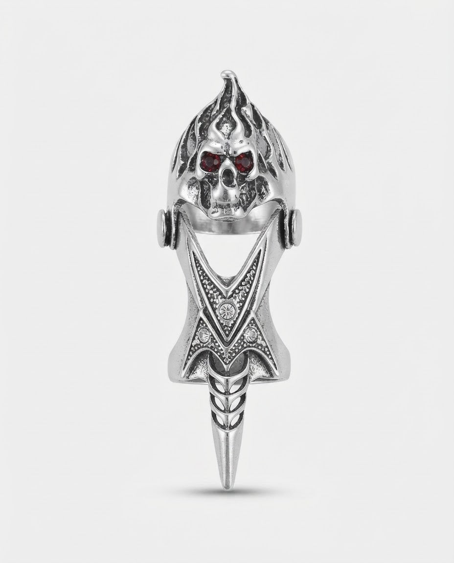 Skull Armor Knuckle Ring