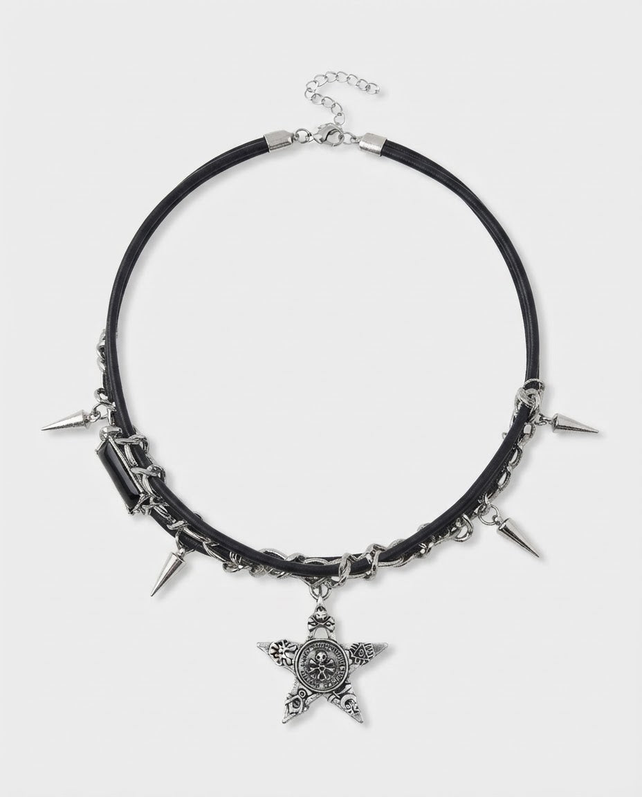 Star Skull Spike Choker