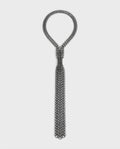 Chain Tie Necklace – unisex vintage necklace in alloy, front product photo on a grey background