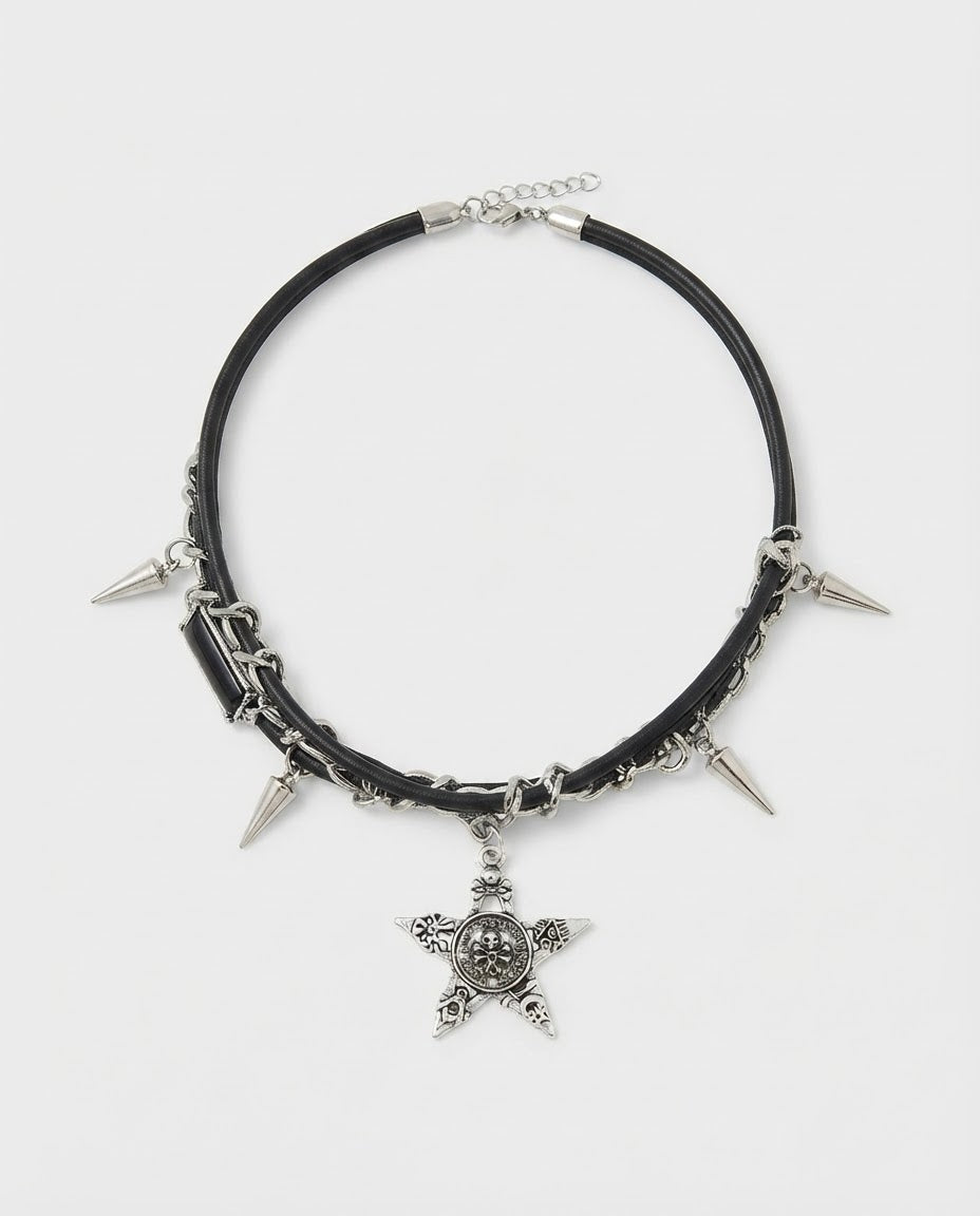 Star Skull Spike Choker
