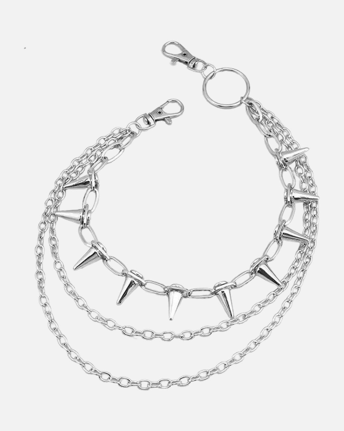 Punk Spike Pants Chain – shown from another angle, unisex punk pants chain
